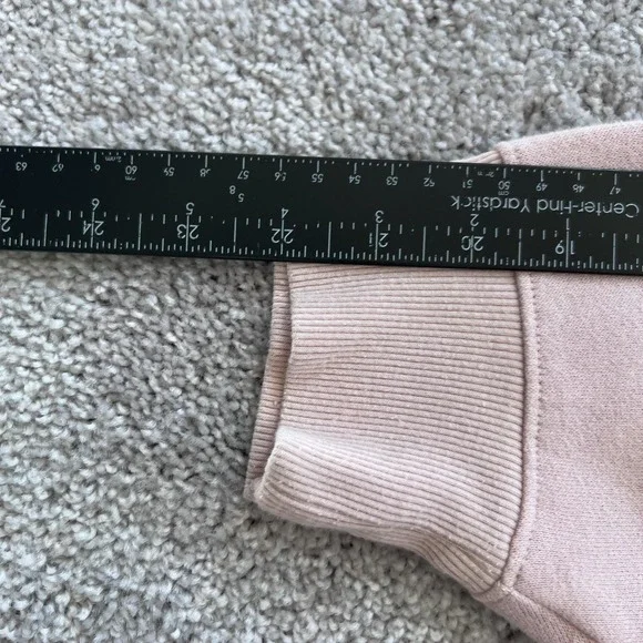 Nuuds Striped Crewneck Sweatshirt Womens XL Pink Fleece Varsity Logo Pullover - Picture 16 of 16